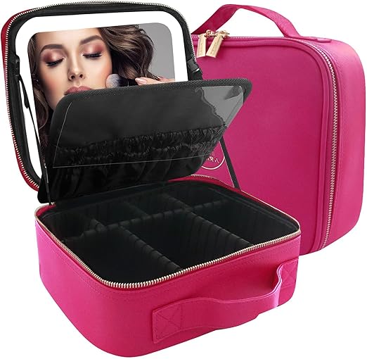 MOMIRA Travel Makeup Bag – Beige | حقيبة مكياج للسفر سعة كبيرة مقاومة للماء
