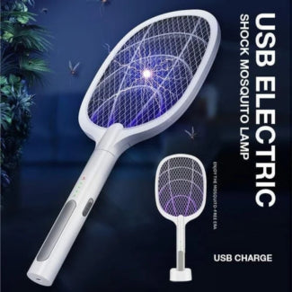 Rechargeable Electric Mosquito Killer Racket with UV Light | USB Fast Charging Bug Zapper