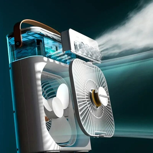 Portable Mini Air Cooler Fan with Water Mist & Ice Cooling | USB Rechargeable Personal AC