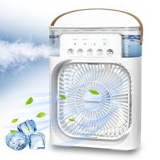 Portable Mini Air Cooler Fan with Water Mist & Ice Cooling | USB Rechargeable Personal AC